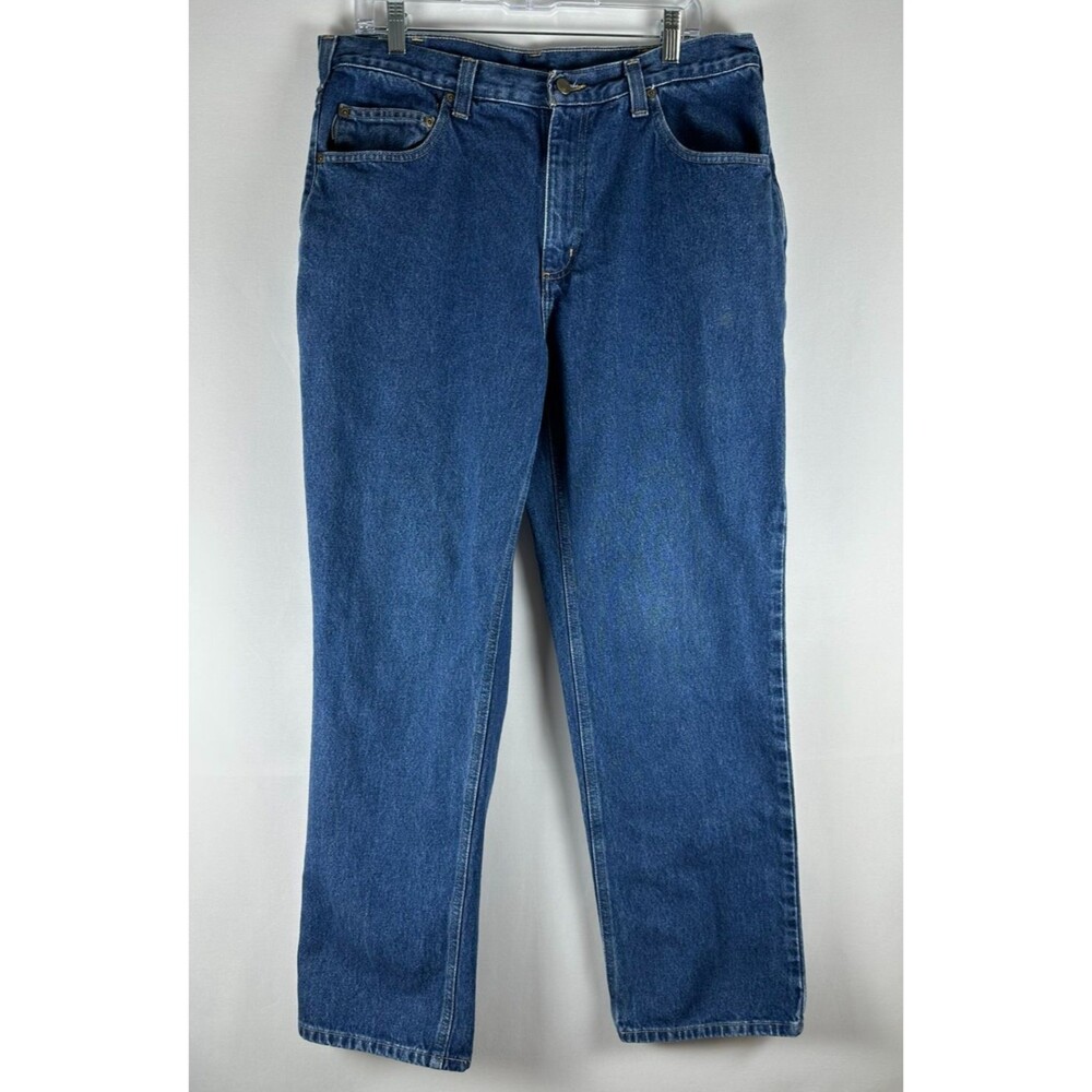 Carhartt Relaxed Fit Jeans Mens 36x32(Fits 36x31) Blue Denim Workwear Rugged
